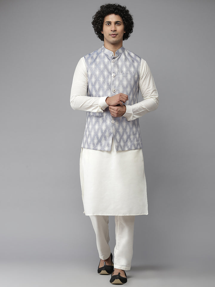 Woven Jacquard Nehru Jacket