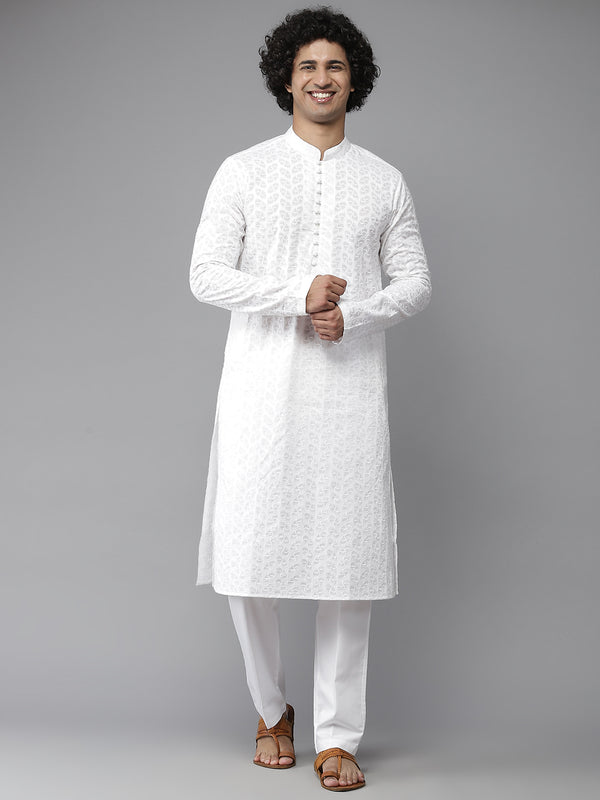 Chikankari Embroidered Straight Kurta