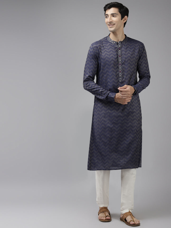 Silk Woven Straight kurta with Pyjama
