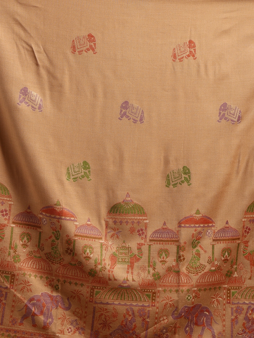 Tweedle Men’s Mahotsav Ethnic Design Zari Shawl, Faux Wool - Beige - 40 x 80 inches