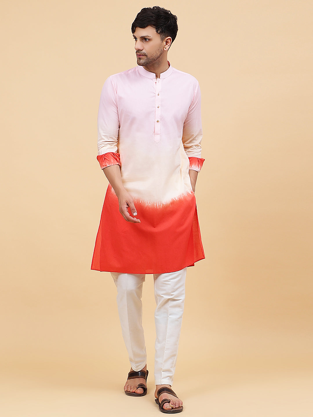 Ombre Dyed Pure Cotton Kurta