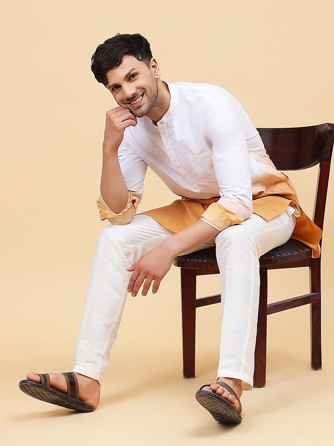 Ombre Dyed Pure Cotton Kurta