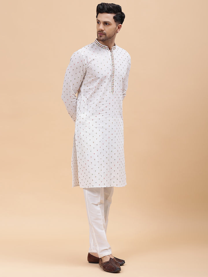 Pure Cotton Embroidered Straight kurta