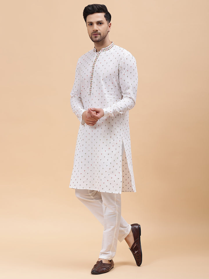 Pure Cotton Embroidered Straight kurta