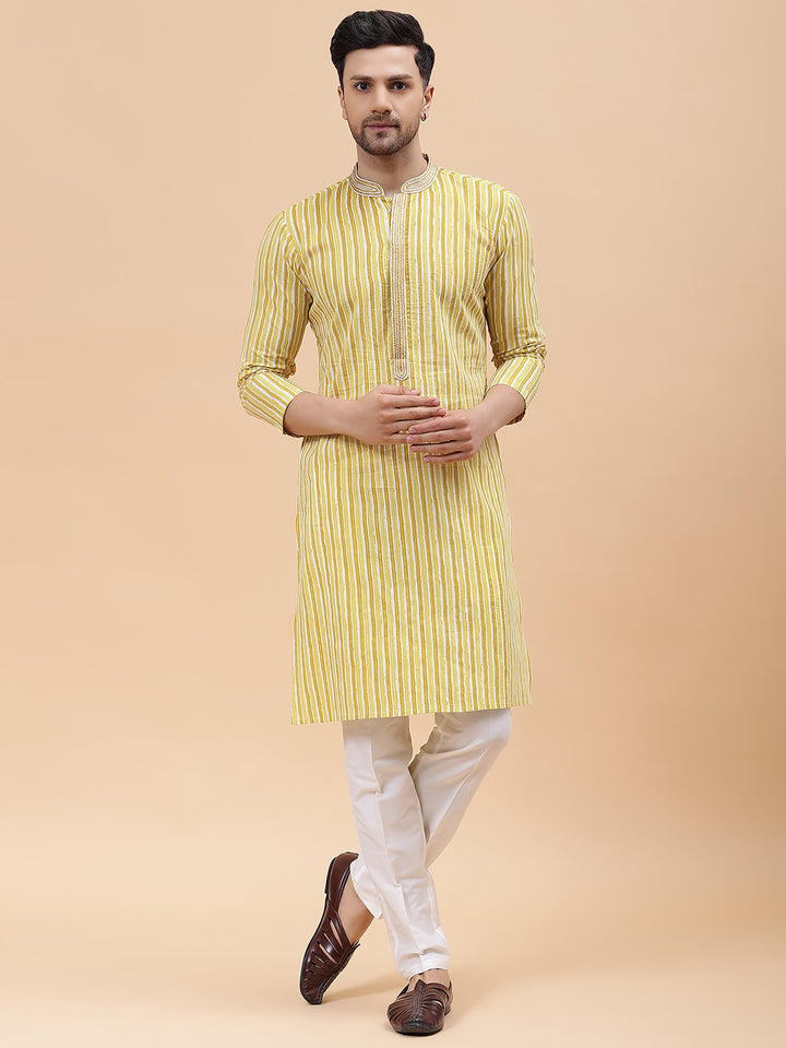 Pure Cotton Embroidered Straight kurta