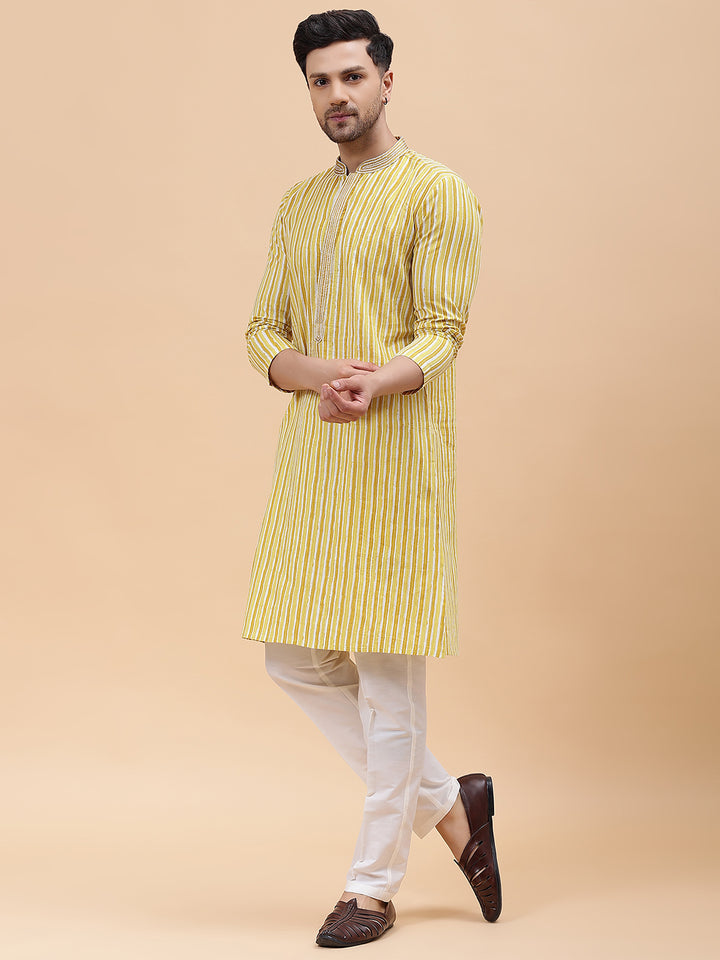 Pure Cotton Embroidered Straight kurta
