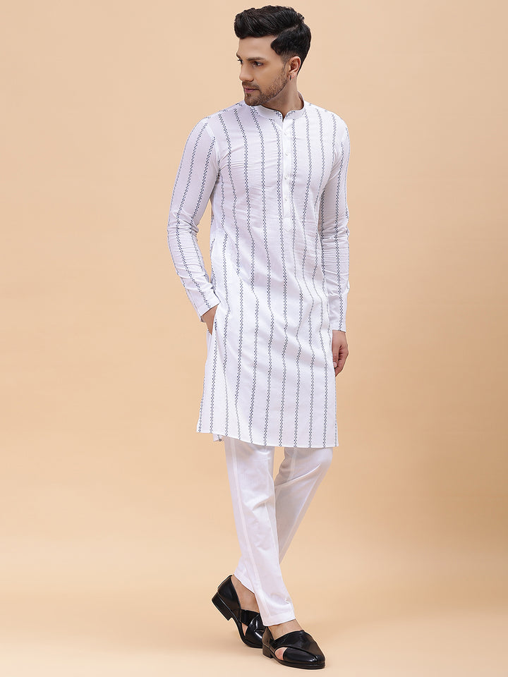 Pure Cotton Embroidered Straight kurta