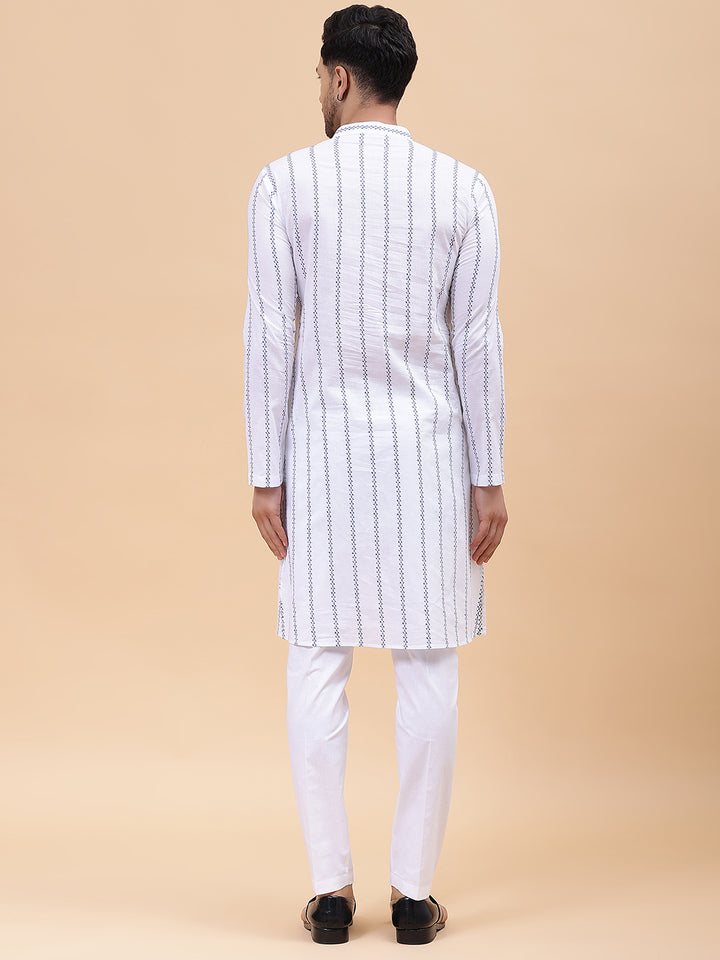 Pure Cotton Embroidered Straight kurta