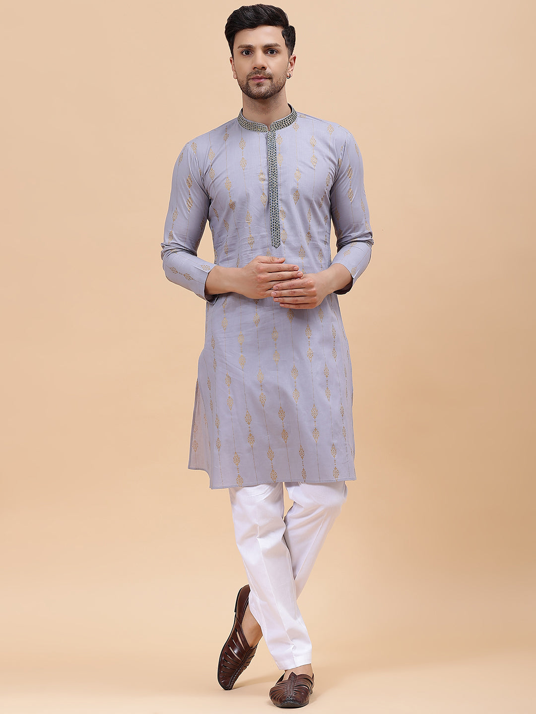 Pure Cotton Embroidered Straight kurta
