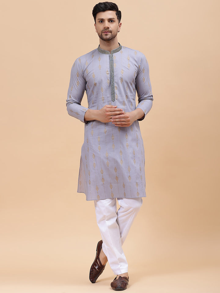 Pure Cotton Embroidered Straight kurta