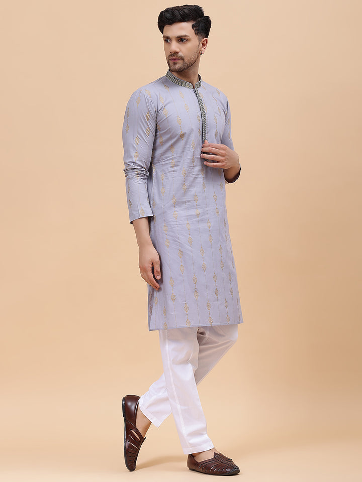 Pure Cotton Embroidered Straight kurta