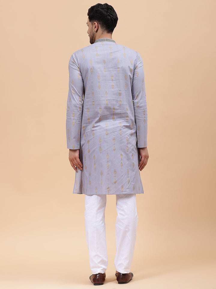 Pure Cotton Embroidered Straight kurta