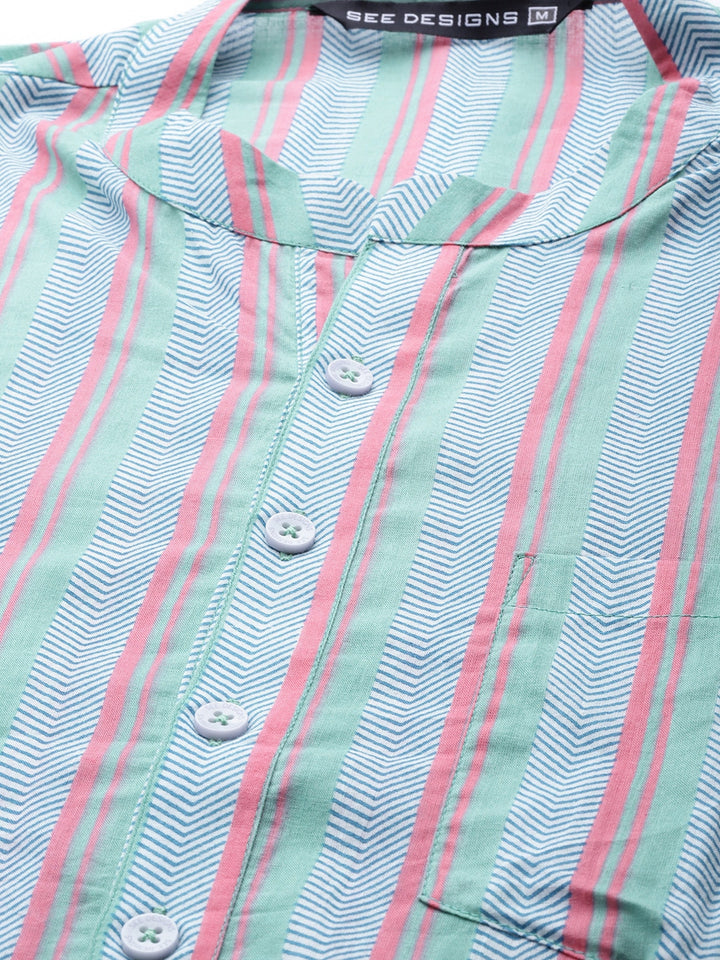 Printed Straight kurta with pyjama