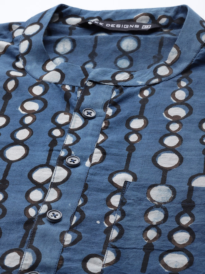 Printed Straight kurta with pyjama
