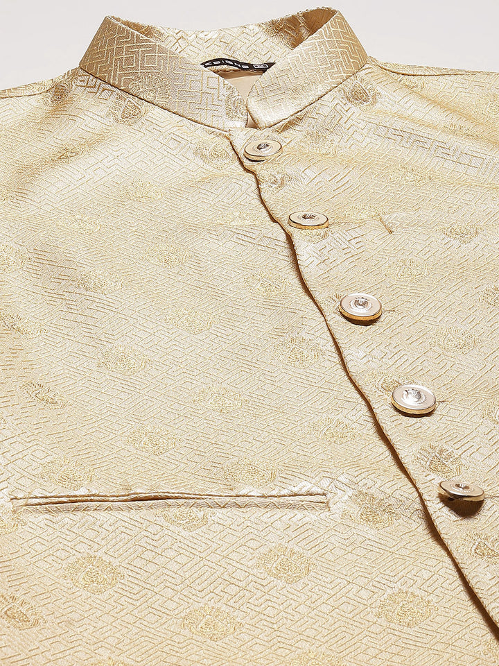 Woven Jacquard Nehru Jacket