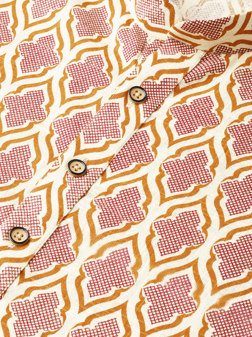 Printed Straight Kurta with Pyjama