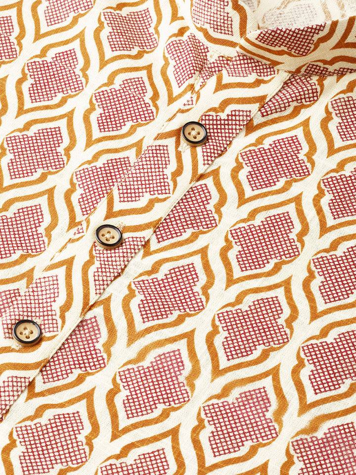 Printed Straight Kurta with Pyjama