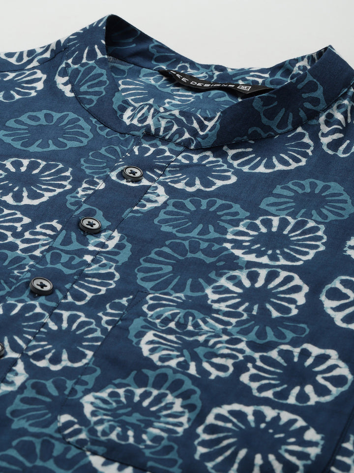 Printed Straight kurta with Pyjama