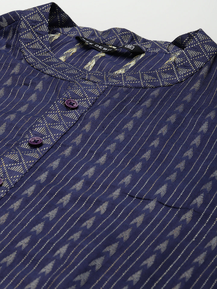 Silk Woven Straight kurta with Pyjama