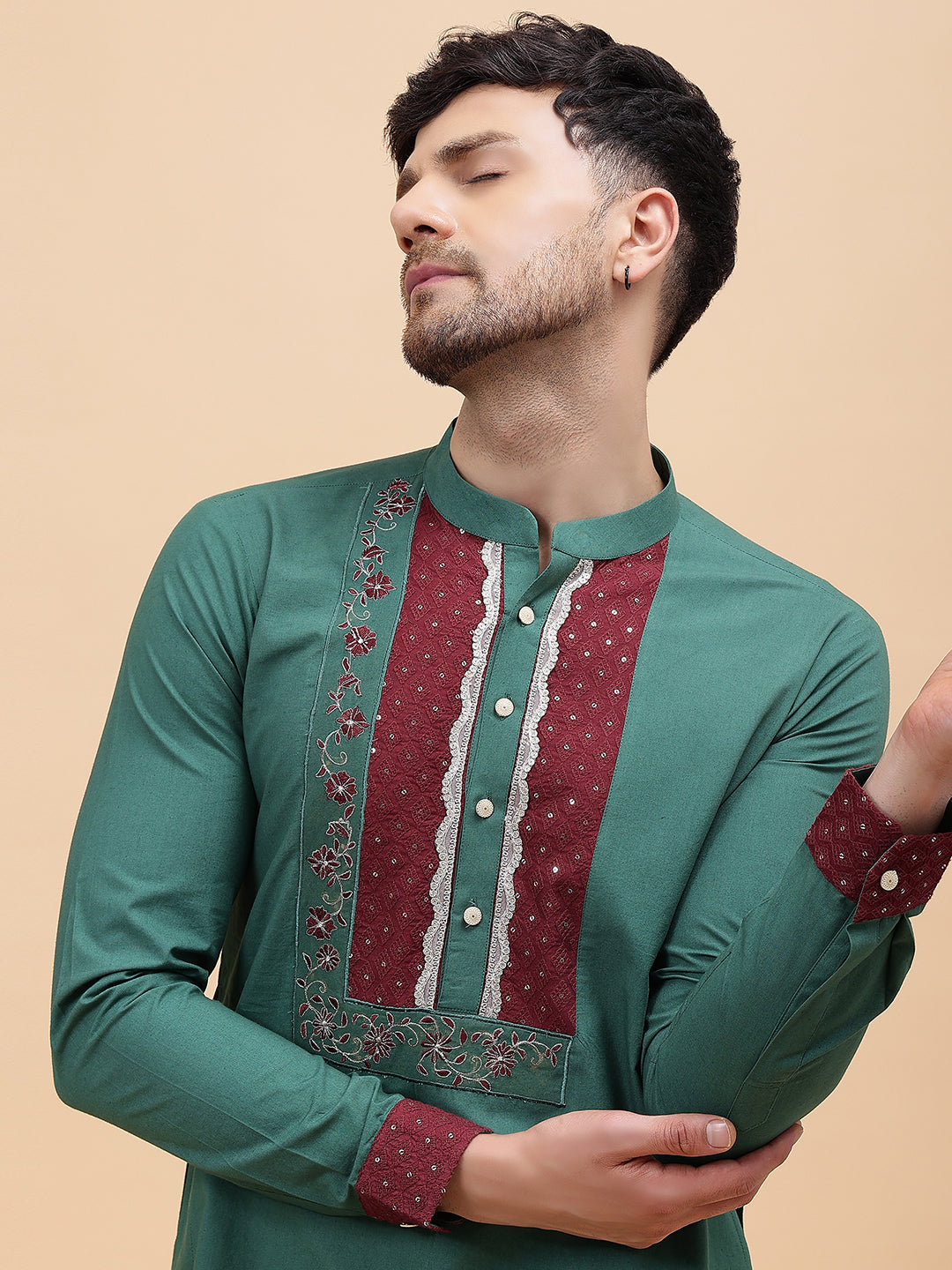 Pure Cotton Embroidered Straight kurta