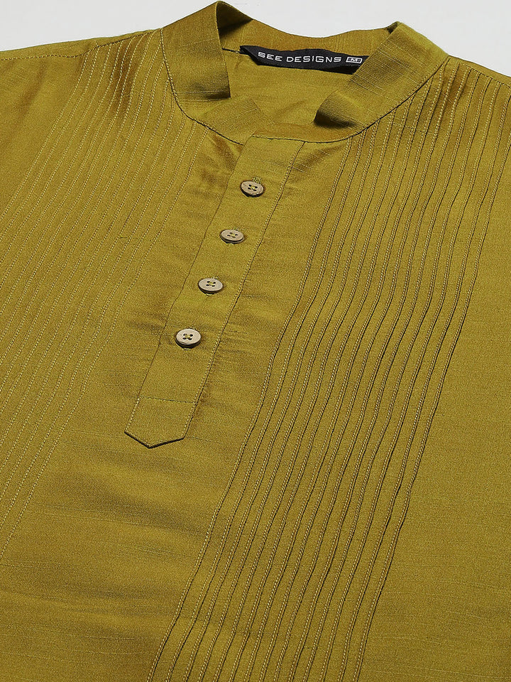 Cotton Silk Straight kurta with Pyjama