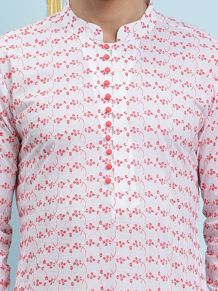 Embroidered Pure Cotton Straight Kurta