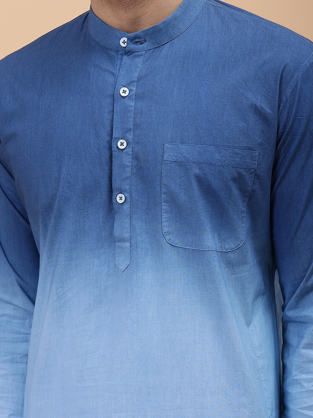 Ombre Dyed Pure Cotton Kurta with Pyjama