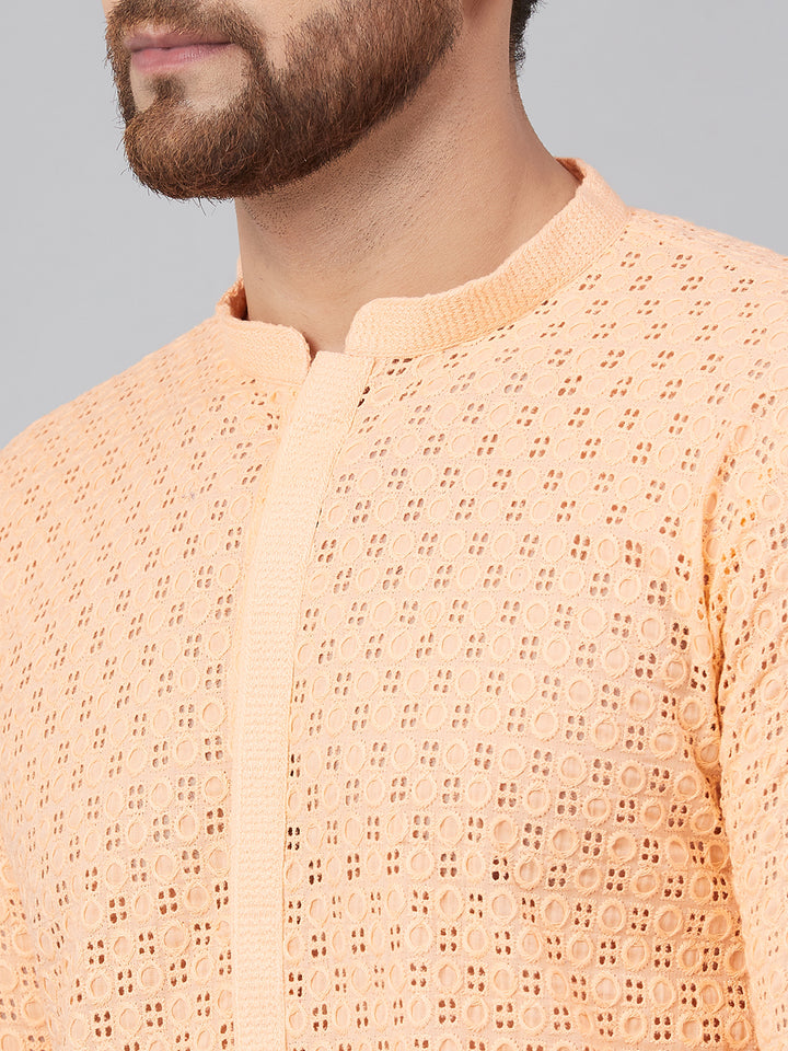 Chikankari Embroidered Straight kurta with Pyjama