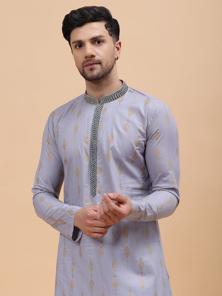Pure Cotton Embroidered Straight kurta