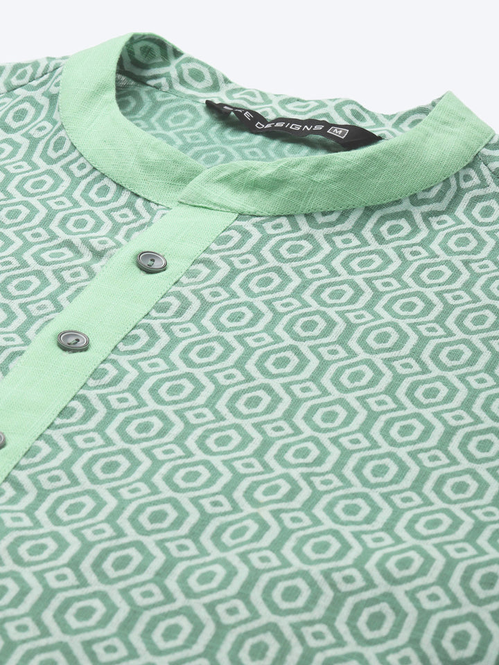Printed Pure Cotton Straight kurta with Pyjama