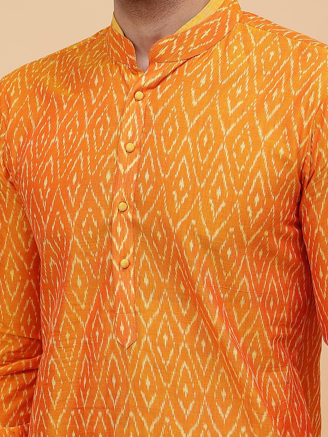 Ikat Printed Cotton Kurta