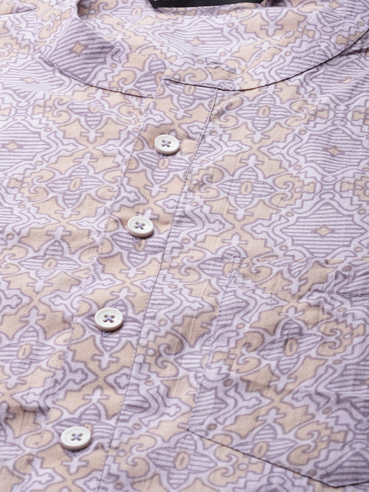 Printed Straight kurta with pyjama