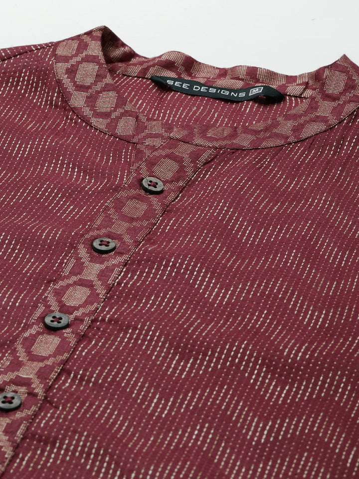 Silk Woven Straight kurta with Pyjama