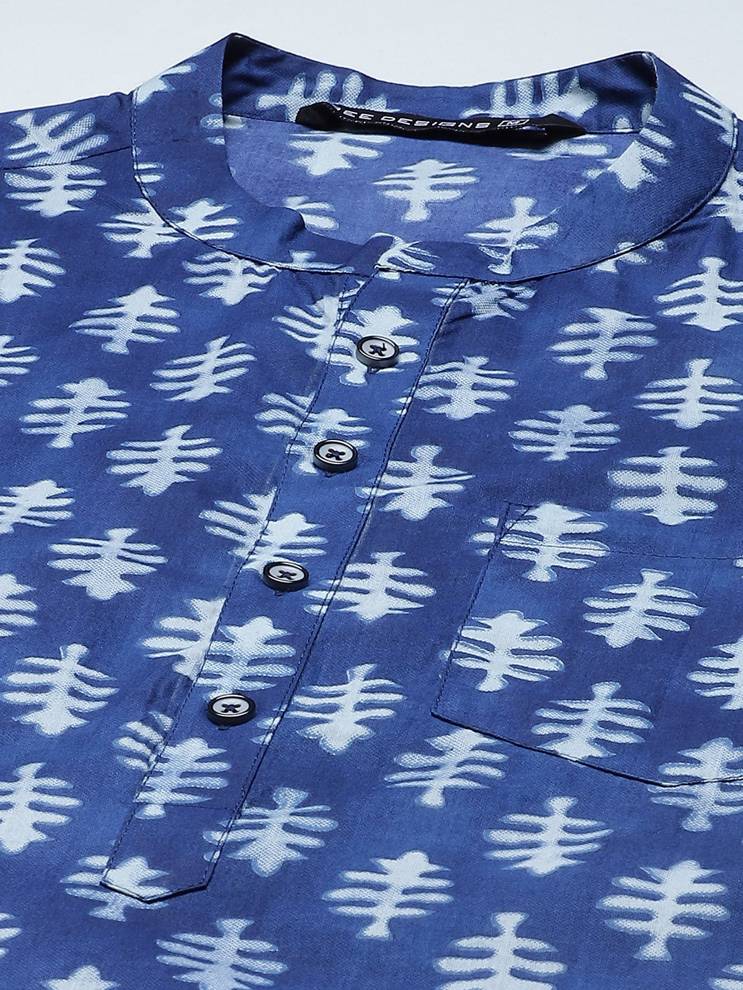 Men Pure Cotton Floral Printed Kurta
