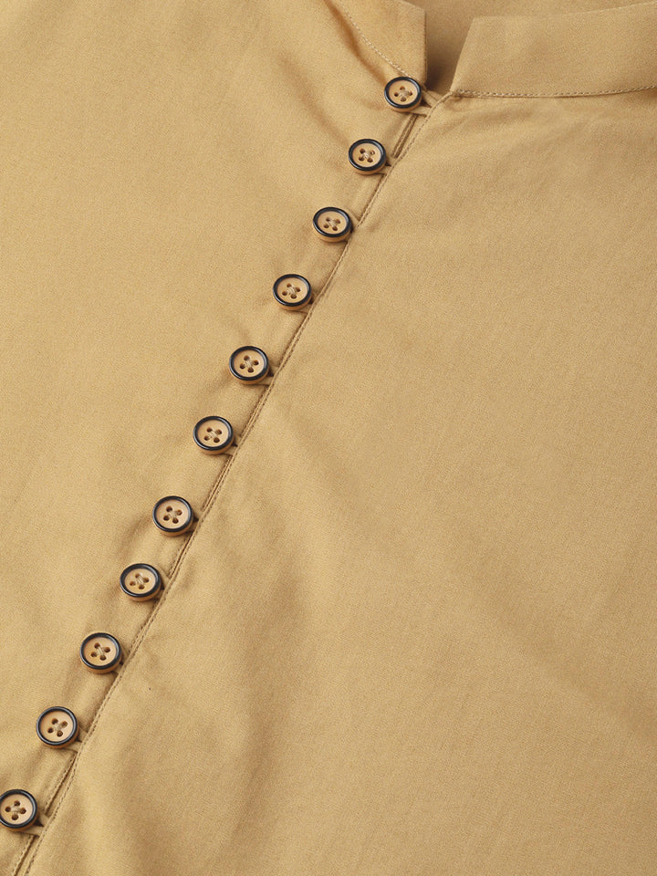 Plain Solid Asymmetrical Kurta with Pyjama