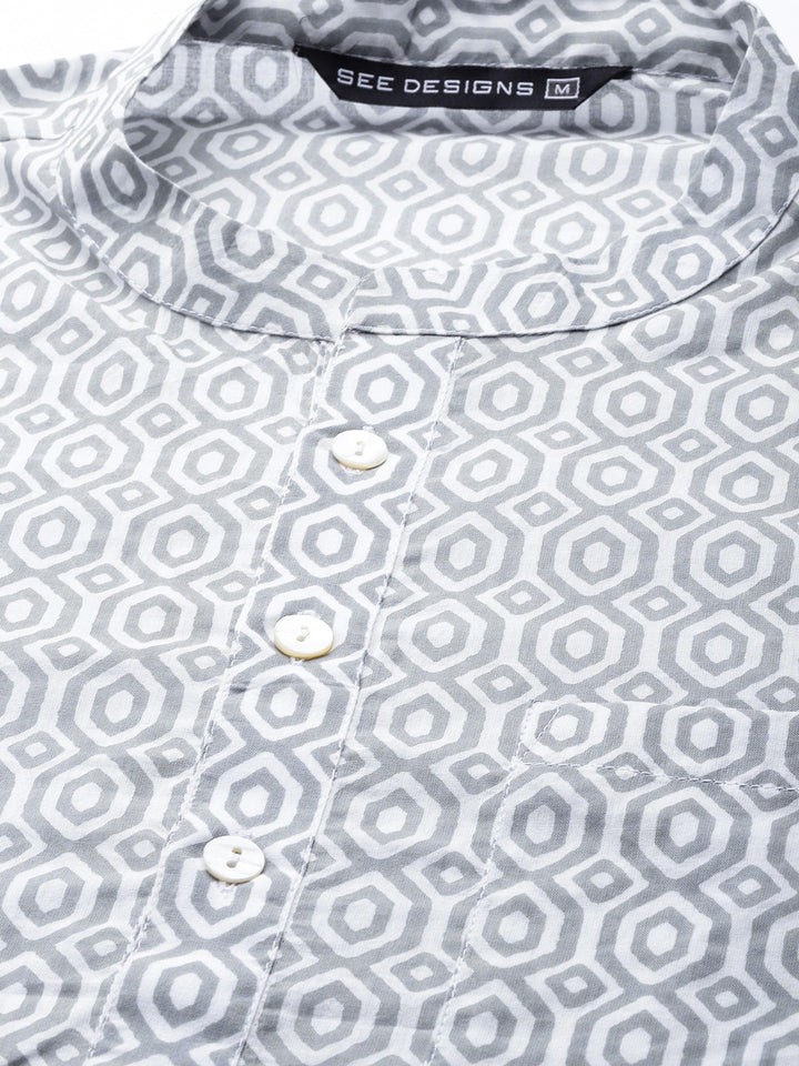 Printed Straight kurta with pyjama