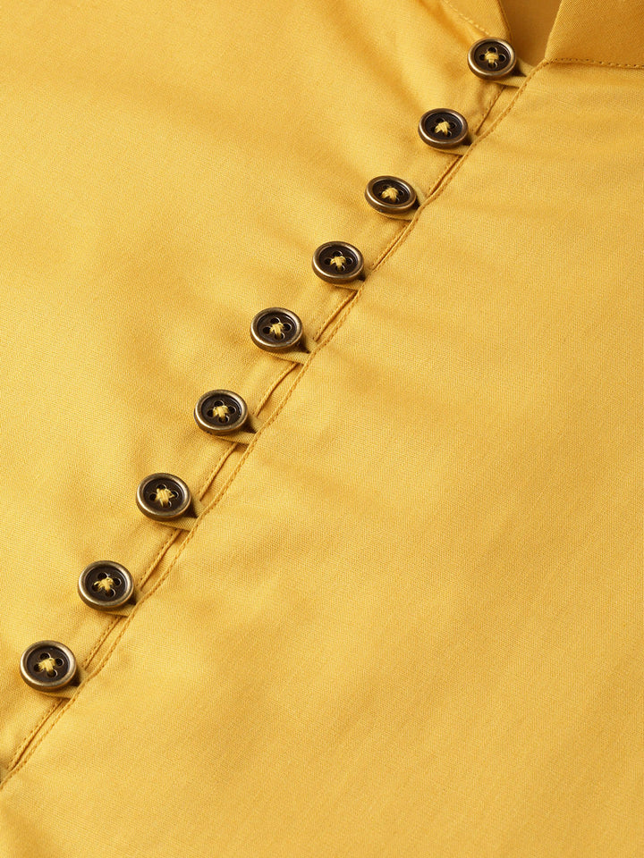 Plain Solid Asymmetrical Kurta with Pyjama