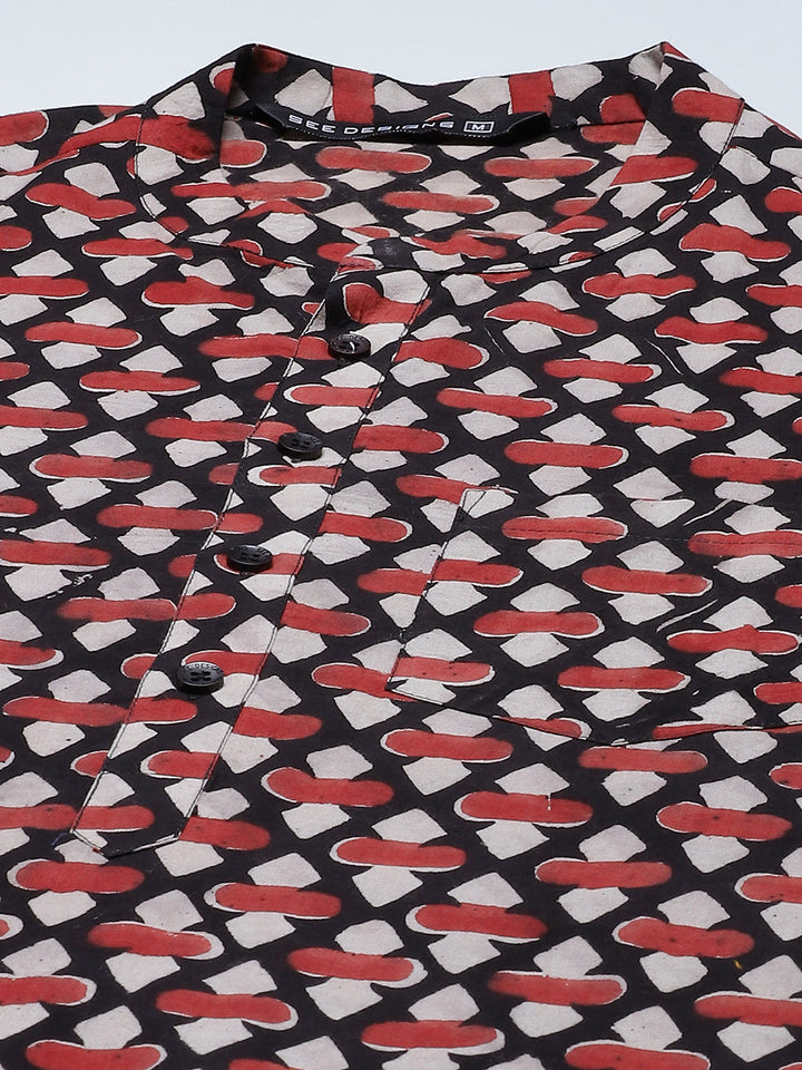 Handcrafted Block Printed Sustainable Straight Kurta with Pyjama