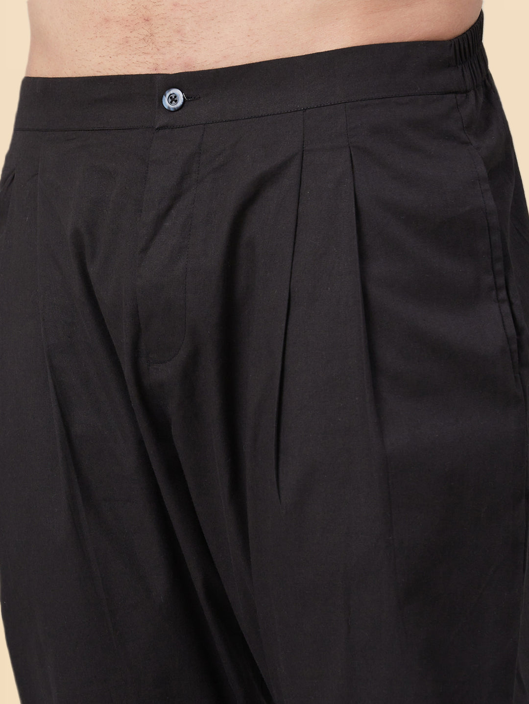 Men's Black Cotton Trousers style pant