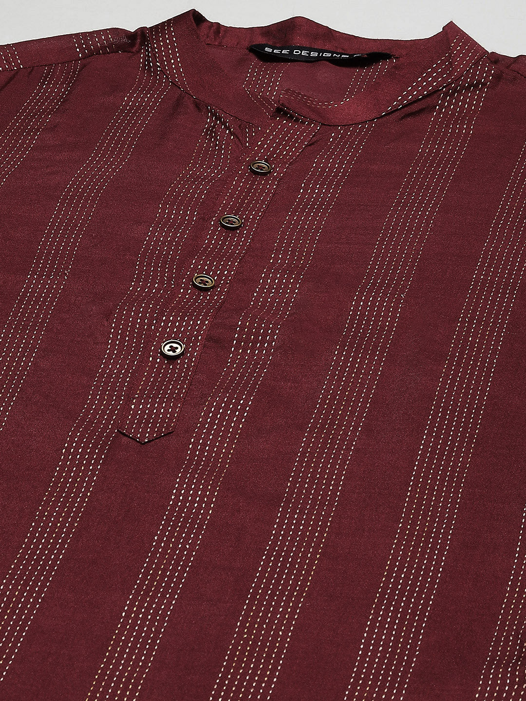 Silk Woven Straight Kurta with Pyjama