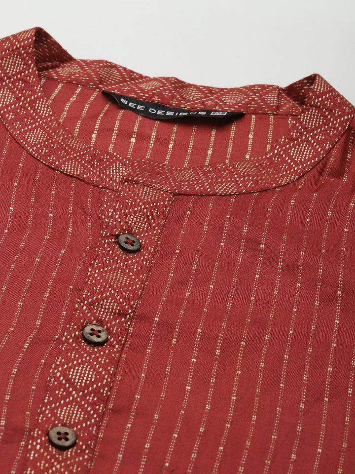 Silk Woven Straight kurta with Pyjama