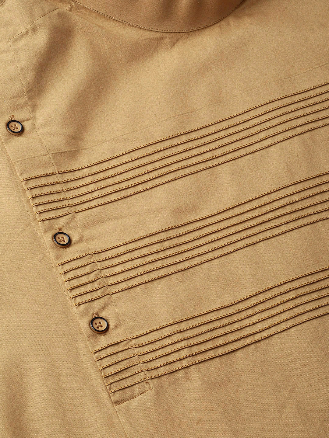 Yoke Thread worked Solid Straight kurta with pyjama