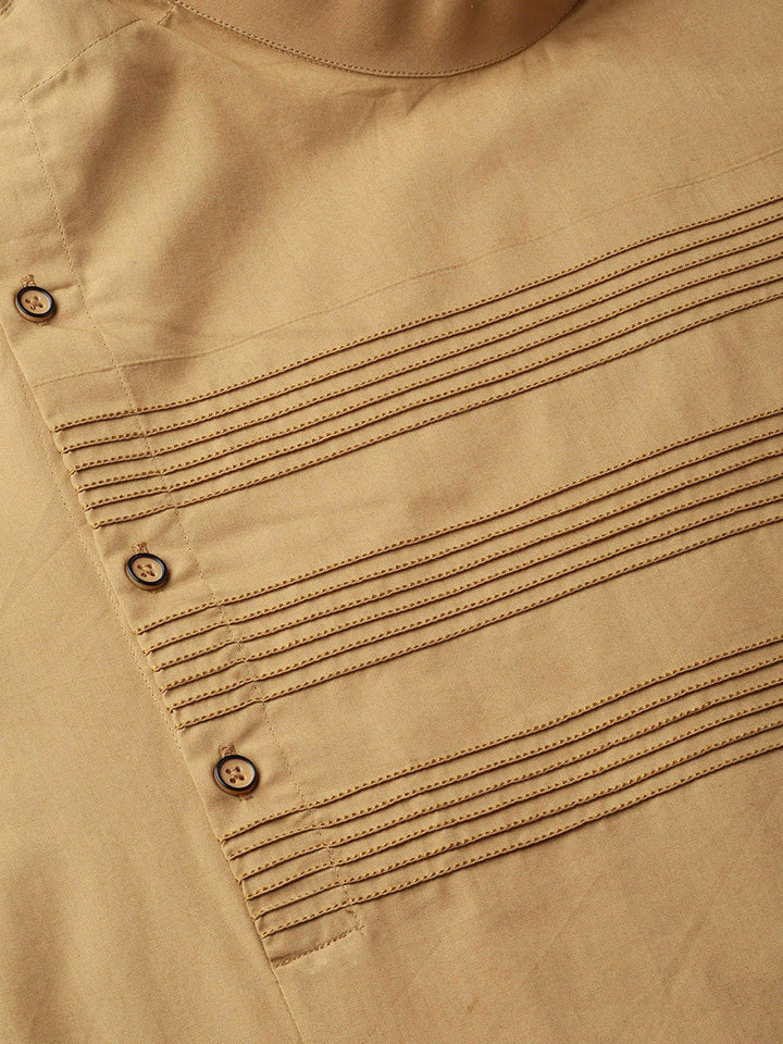 Yoke Thread worked Solid Straight kurta with pyjama