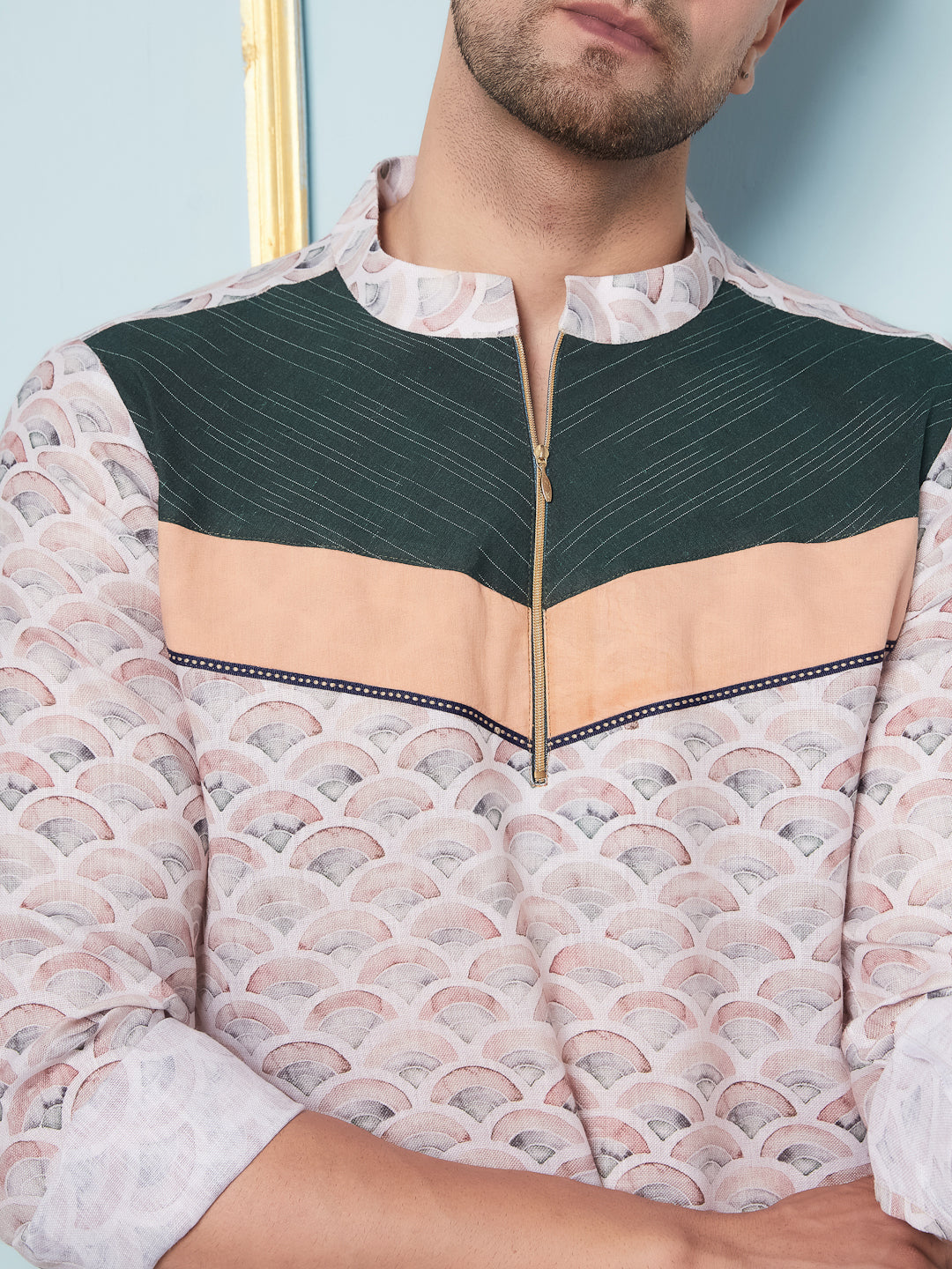 Geometric printed Cotton Kurta