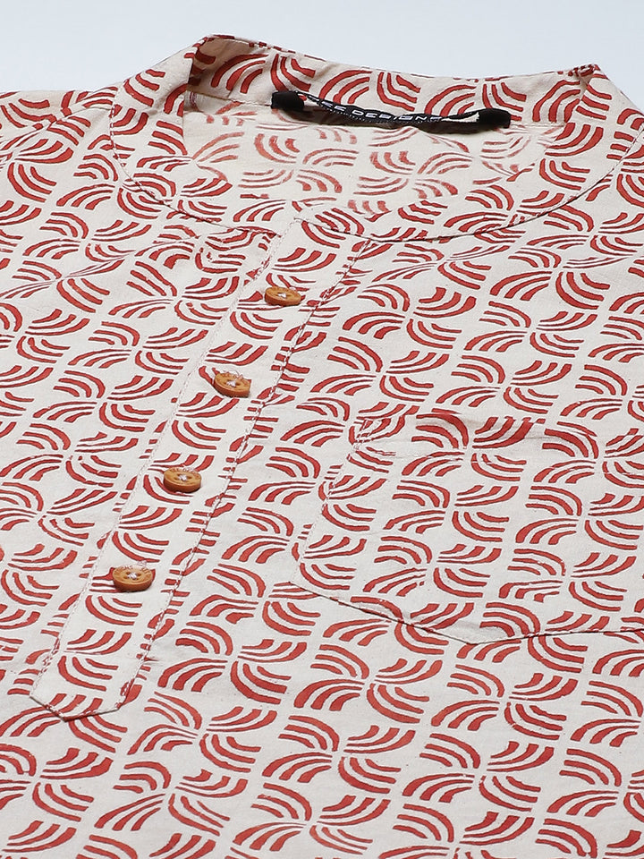 Handcrafted Block Printed Sustainable Straight Kurta with Pyjama