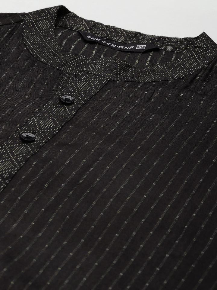 Silk Woven Straight kurta with Pyjama