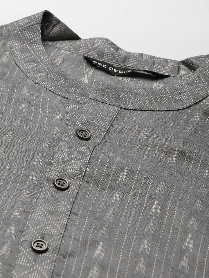 Silk Woven Straight kurta with Pyjama