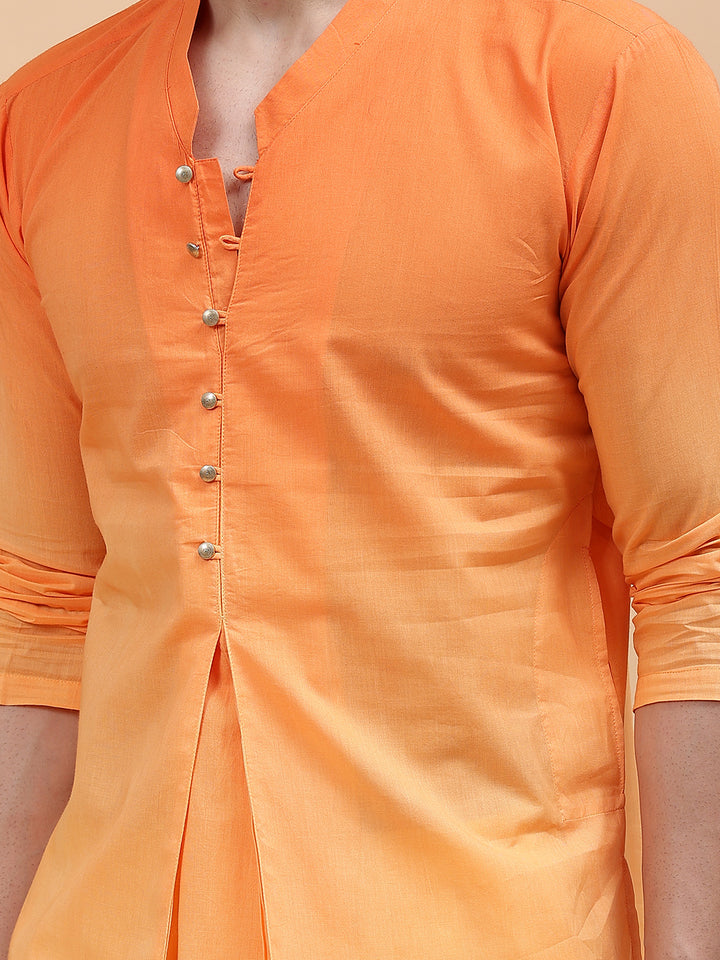 Ombre Dyed Pure Cotton Short Kurta with Pyjama