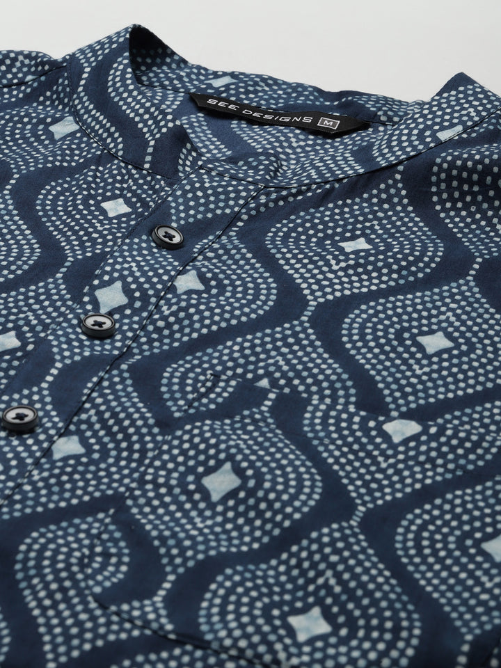 Printed Straight kurta with Pyjama