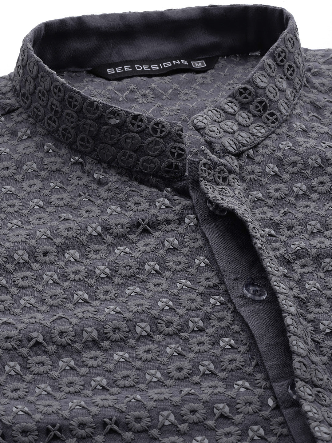Sequins Embroidered Rayon Kurta